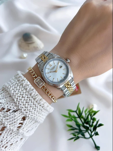 Lee Cooper Çelik Kordonlu 3 Atm Suya Dayanıklı Kadın Kol Saati VS.BLKT.0639 - Resim 2