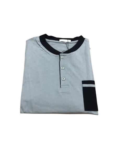 Pijamoni Erkek %100 Pamuk Penye Mevsimlik Uzun Kollu Pijama Takımı 6840 - 4