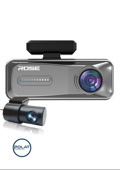 Rose MR-81 | Çift Kamera Araç Kamerası – 2K Ön + 1K Arka, 128 GB Hafıza, 7/24 Kayıt