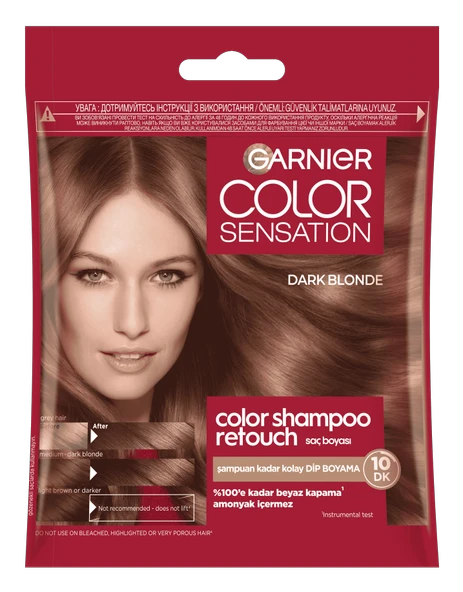 Garnier Color Shampoo Retouch Şampuan Kolaylığında Dip Boyası, Koyu Sarı 6.0 ürün görseli 1