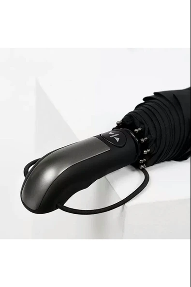 10 Telli Siyah Kaliteli Şemsiye - Resim 3