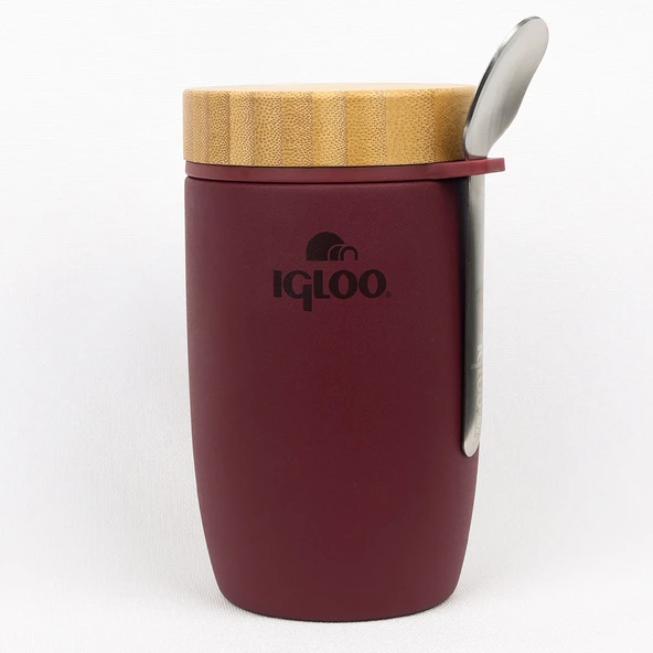 Igloo Bamboo Yemek Termosu 500ml-BORDO ürün görseli