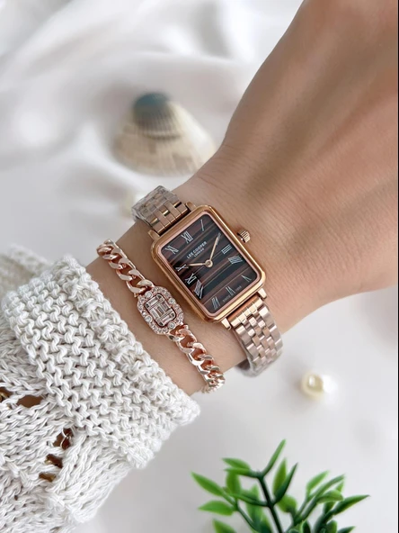 Lee Cooper Çelik Kordonlu 3 Atm Suya Dayanıklı Kadın Kol Saati VS.BLKT.0650 - Resim 2