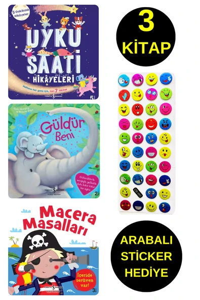 EMOJİLİ  STİCKER HEDİYE  - OKUL ÖNCESİ RESİMLİ KİTAPLAR  - UYKU ZAMANI - GÜLDÜR BENİ - MACERA MASAL ürün görseli