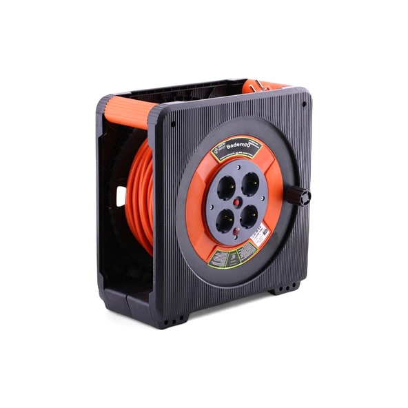 Kaset Tipi 3x1.5 mm² 20 Metre CCA Makaralı Uzatma Kablosu Termal Sigortalı Sağlam Seyyar Güvenli ürün görseli