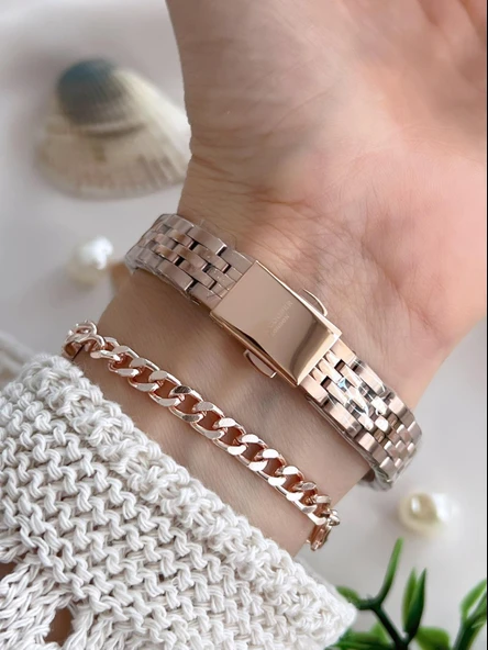 Lee Cooper Çelik Kordonlu 3 Atm Suya Dayanıklı Kadın Kol Saati VS.BLKT.0650 - Resim 3