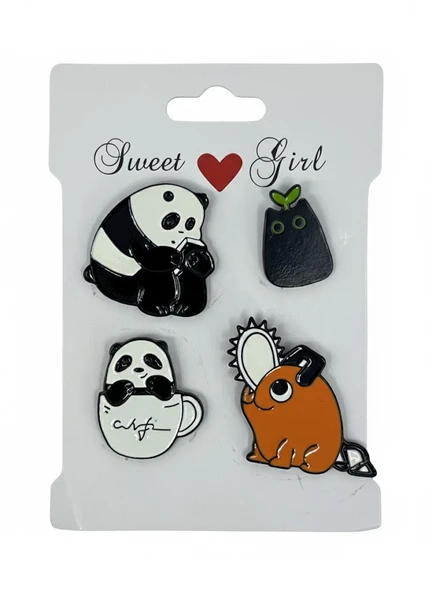 Kamp Çantası - Sırt Çantası - Terlik Süsü Charm Terlik 4'lü Jibbitz Aksesuar Model 6