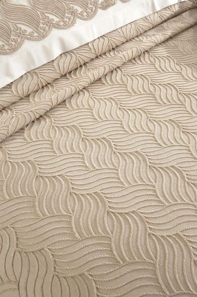 Çeyiz Diyarı Anka 10 Parça Battaniyeli Çeyiz Seti Bej - Resim 4