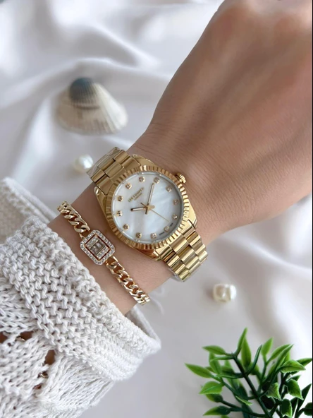 Lee Cooper Çelik Kordonlu 3 Atm Suya Dayanıklı Kadın Kol Saati VS.BLKT.0645 - Resim 2