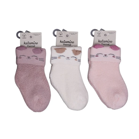 NessiWorld Mikaya Kız Bebek Havlu Soket Çorap K45913 Asorti ürün görseli 1