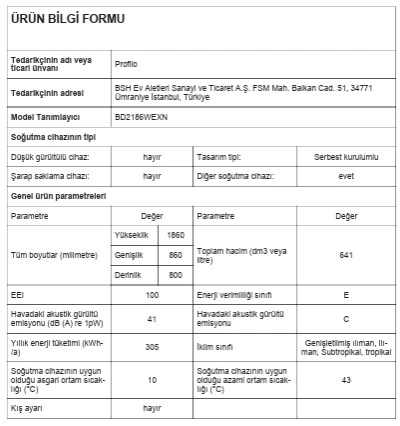 Profilo BD2186WEXN 641 LT No-Frost Üstten Donduruculu Buzdolabı - 10