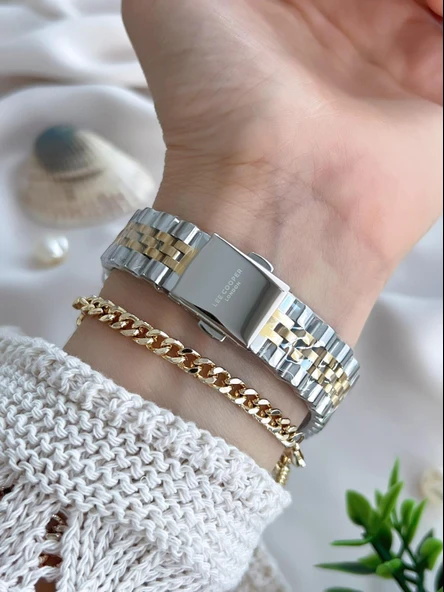 Lee Cooper Çelik Kordonlu 3 Atm Suya Dayanıklı Kadın Kol Saati VS.BLKT.0641 - Resim 3