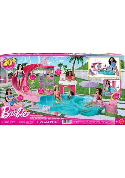 Barbie ’nin Rüya Havuzu Oyun Seti JFP01 Lisanslı Ürün - Resim 7
