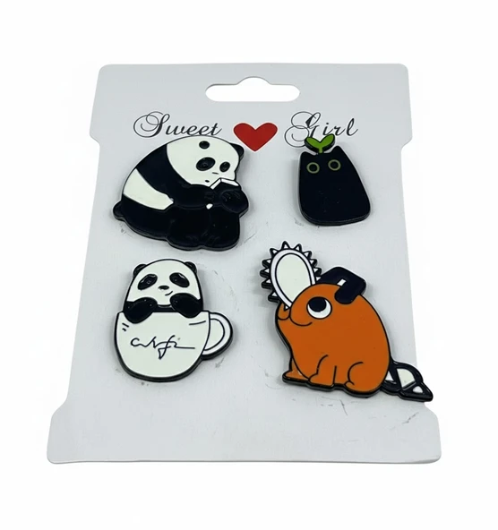 Kamp Çantası - Sırt Çantası - Terlik Süsü Charm Terlik 4'lü Jibbitz Aksesuar Model 6 - 2