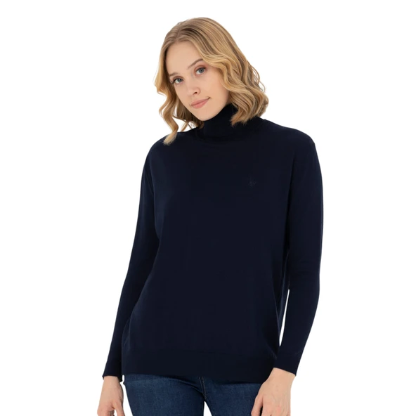 Kadın Lacivert Basic Kazak 1629797 - 12