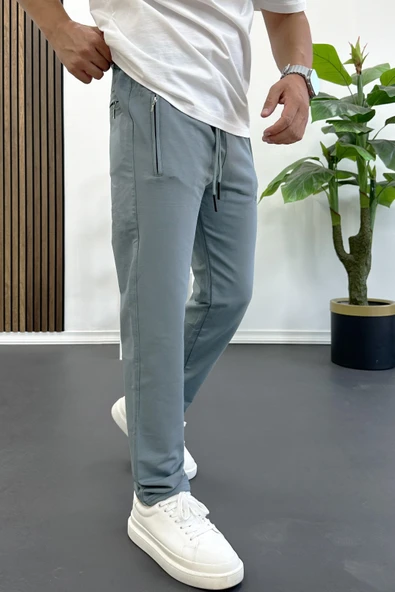 Erkek Regular Fit Düz Paça Eşofman Altı Mavi Edw405 ürün görseli