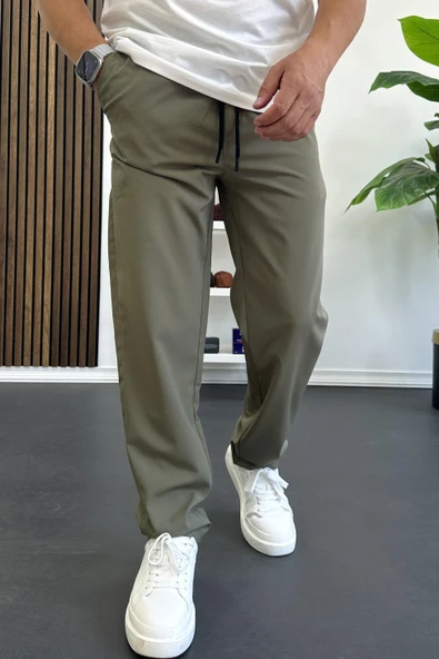 Erkek Beli Lastikli Jogger Pantolon Yeşil Edw394 ürün görseli