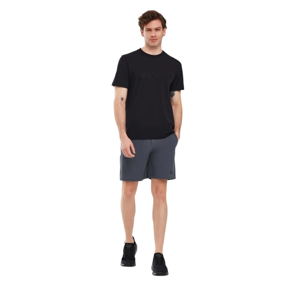 Graphic T-shirt M Short Sleeve Erkek Siyah Tshirt S241065-001 - 5