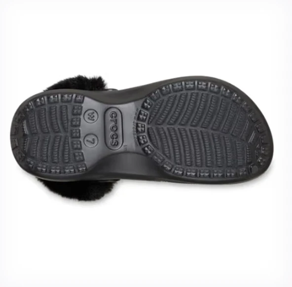 Crocs Classic Platform Fuzz Lined Clog Kadın Terlik 212854 - Resim 4
