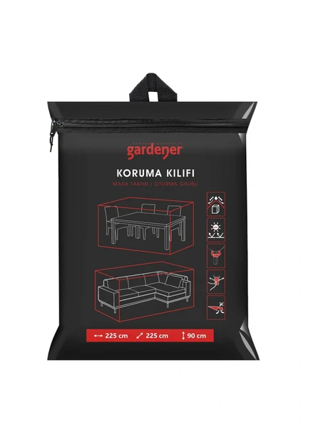 Gardener Masa Takımı Koruma Örtüsü GRDC303 / Kılıfı PE (225 cm x 225 cm x 90 cm) ürün görseli 1
