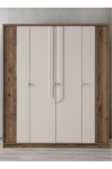 Gardırop, Megan 4 Kapaklı Dolap - Resim 2