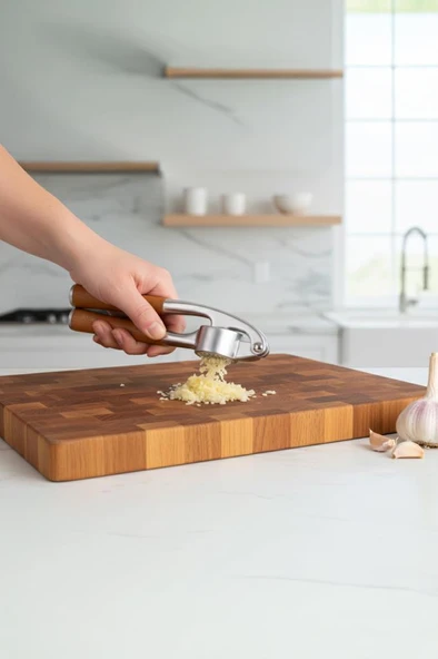 Mien Prateg Akasya Saplı Sarımsak Ezici - Resim 4