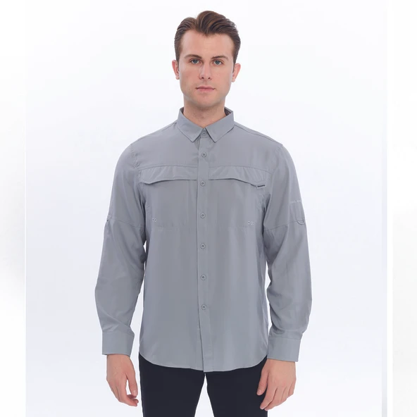 FreeCamp Novella Erkek Gömlek-GRİ - Resim 11