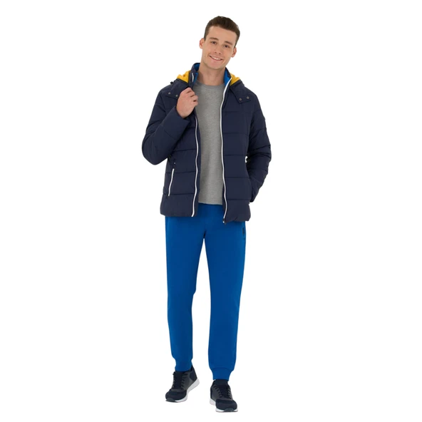 Erkek Lacivert Mont - Resim 5