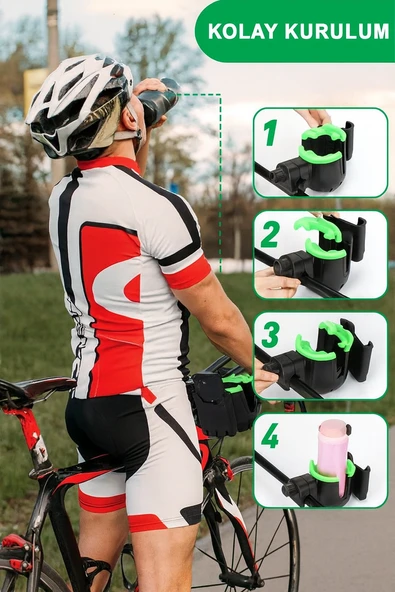 2’si 1 Arada Telefon ve Şişe Tutucu Bisiklet, Bebek Arabası, Scooter ve Tekerlekli Sandalyeler İçin - 8