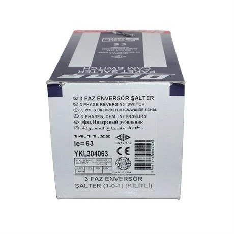 Opaş 3x63A 1-0-1 Kilitli Enversör Pako Şalter - YKL304063 - Resim 4