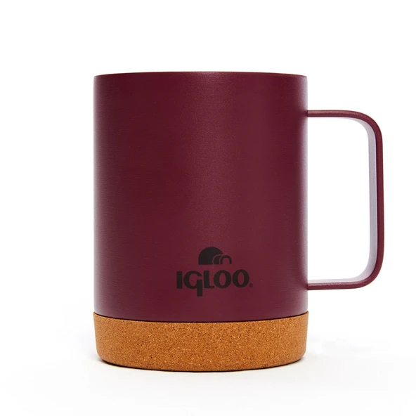 Igloo Cork Mug 350ml-BORDO - Resim 8