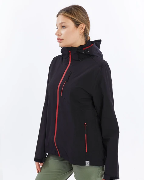 Mapamyumco Windbreaker Kadın Ceket-SİYAH - Resim 11