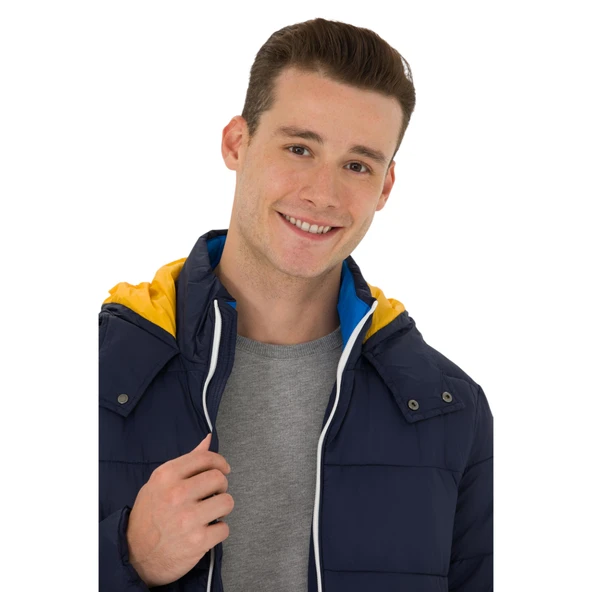 Erkek Lacivert Mont - Resim 3