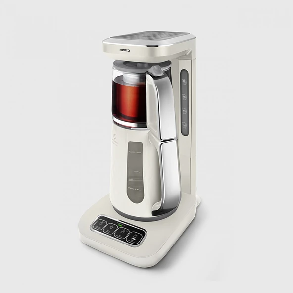 Karaca Çaysever Robotea Pro Quartz 4 in 1 Konuşan Çay Makinesi Creamy - Resim 4
