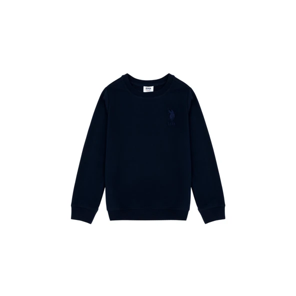 Çocuk Siyah Basic Bisiklet Yaka Sweatshirt 50269417 ürün görseli
