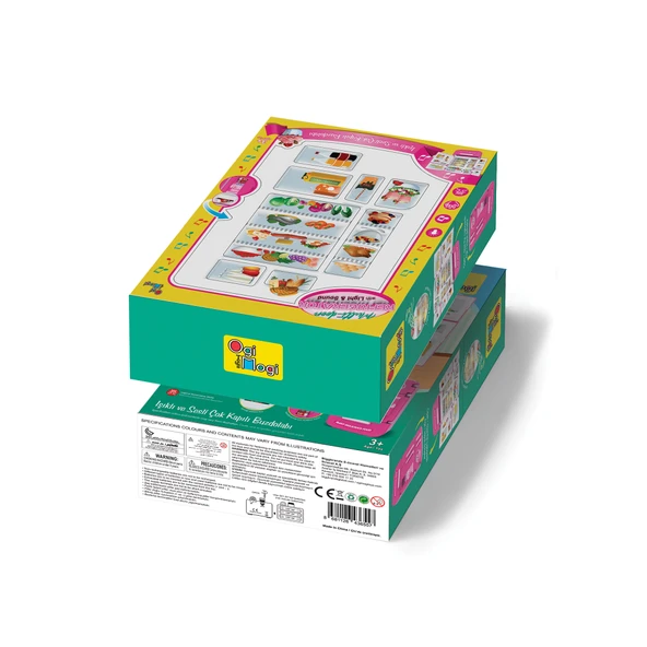 Ogi Mogi Toys Işıklı ve Sesli Çok Kapılı Buzdolabı Eğitici Rol Yapma Oyuncağı - Resim 9