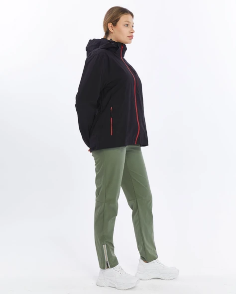 Mapamyumco Windbreaker Kadın Ceket-SİYAH - Resim 7