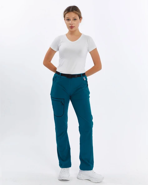 Mapamyumco Quick Dry Kadın Trekking Pantolon-MAVİ - Resim 4