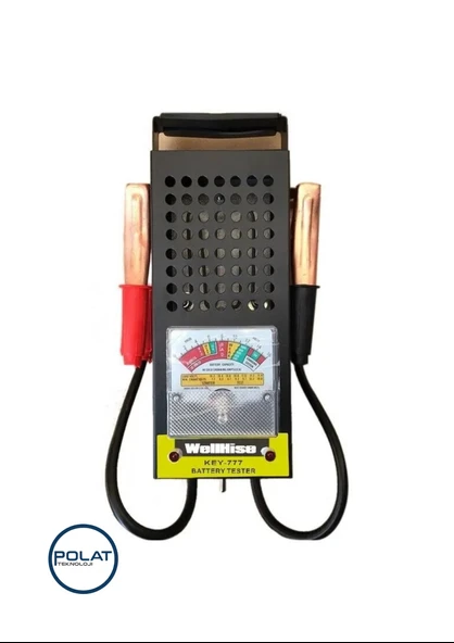 WellHise KEY-777 | 6V-12V Analog Akü Test Cihazı – 200 Amper Yüksek Akım Kapasitesi, Profesyonel Kullanıma Uygun