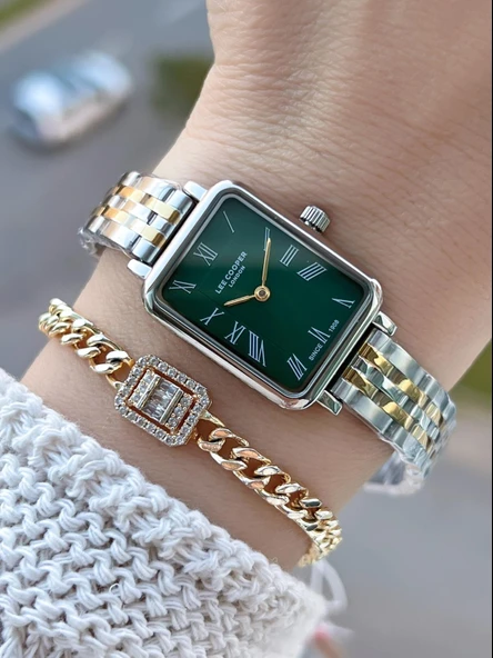 Lee Cooper Küçük Kasa Vintage Özel Tasarım 2 Yıl Garantili 3 Atm Kadın Kol Saati+Bileklik 08232.270 ürün görseli