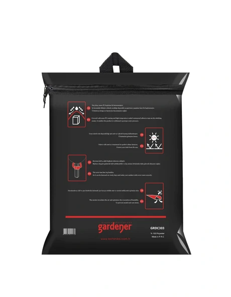 Gardener Masa Takımı Koruma Örtüsü GRDC303 / Kılıfı PE (225 cm x 225 cm x 90 cm) - Resim 3