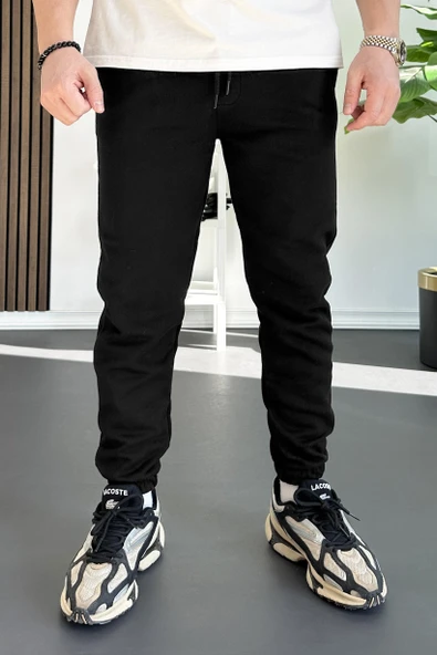 Erkek Fit Kesim Eşofman Altı Siyah Edw229 - Resim 2