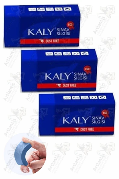 Sınav Silgisi Mavi Silgi Orta Boy 3 Adet Silka Kaly Yumuşak Sınav Silgisi Ufalanmayan Okul Büro