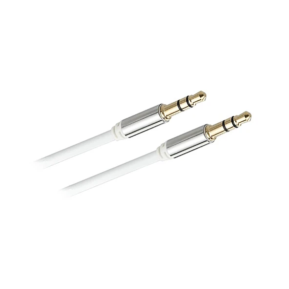 Syrox C20 3.5mm AUX 1mt Ses Kablosu - Beyaz ürün görseli 1