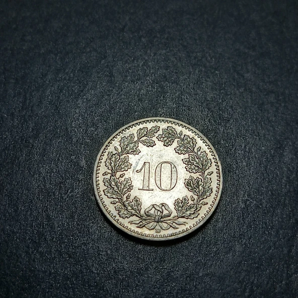 Escoines Koleksiyon 3996368ddae80769f8 2014 İsviçre 10 Rappen ÇA/ÇİL eski yabancı madeni para - Resim 3