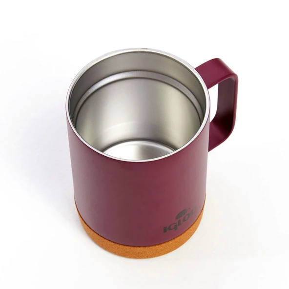 Igloo Cork Mug 350ml-BORDO - Resim 9
