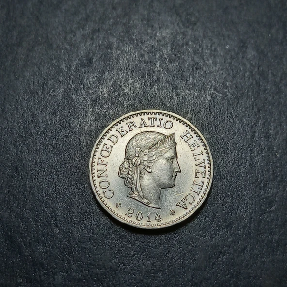 Escoines Koleksiyon 3996368ddae80769f8 2014 İsviçre 10 Rappen ÇA/ÇİL eski yabancı madeni para - Resim 2