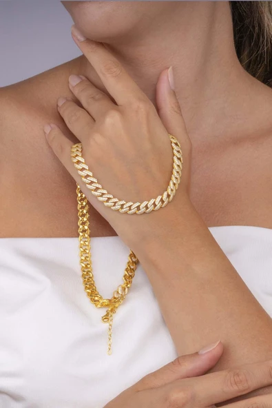 Gümüş Pazarım Altın Kaplama 925 Ayar Gümüş Gurmet Kolye - 3