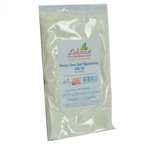 Pirinç Unu Saf Öğütülmüş 200 Gr Paket - 3