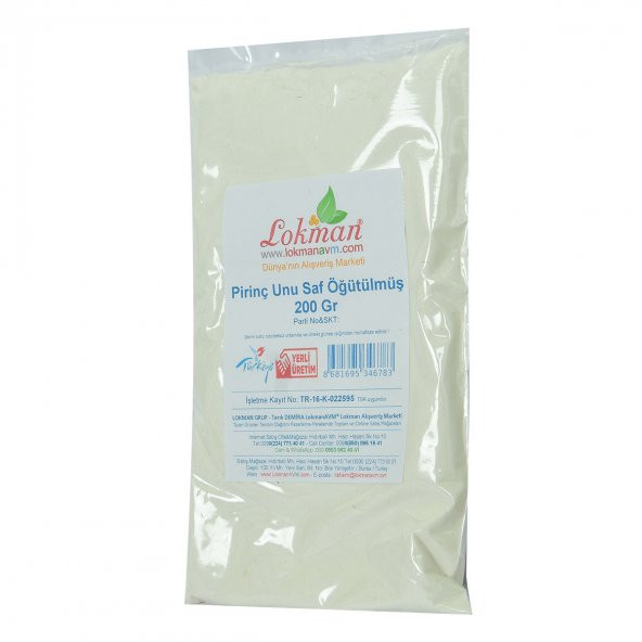 LokmanAVM Pirinç Unu Saf Öğütülmüş 200 Gr Paket - 4
